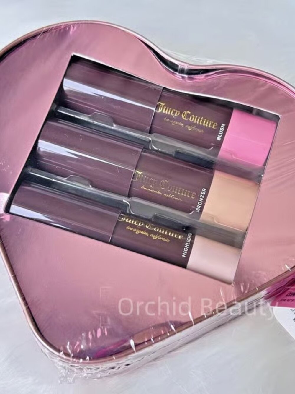 New Sealed Juicy Couture Blush, Bronzer, Highlighter Set Full Size~Limited Eiton